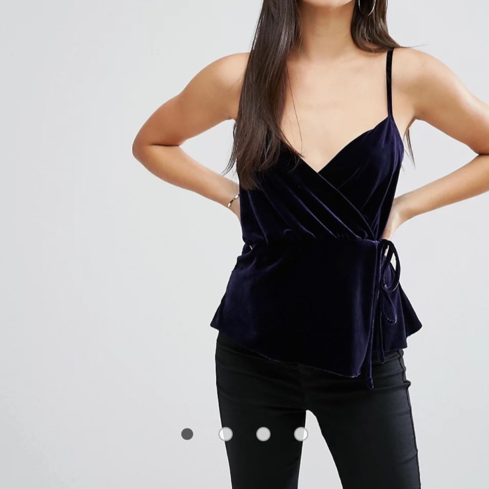 ASOS wrap velvet top, worn once